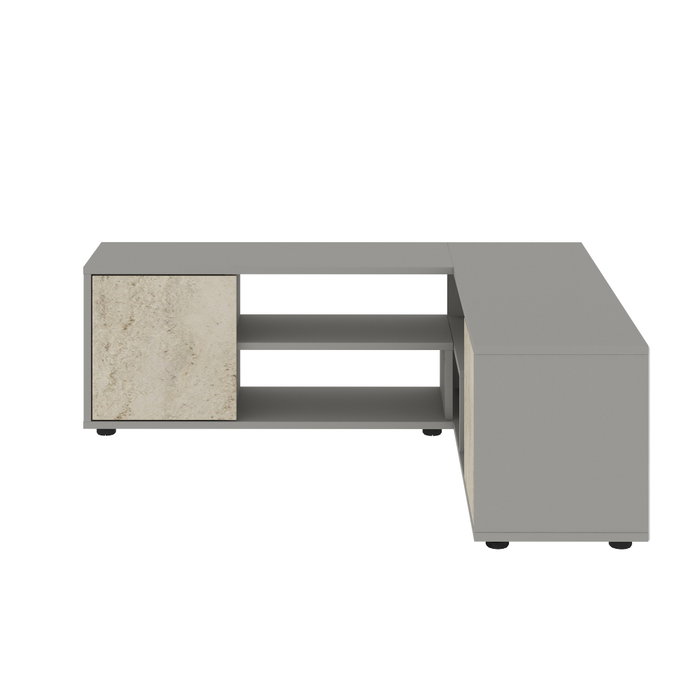 Hanah Home Soporte de TV Gris y Travertino Hanah Home Soporte de TV Gris y Travertino